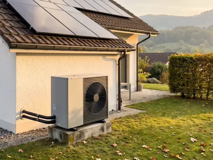 Beispiel-Anlage: Energiekonzept, Photovoltaik + Wärmepumpe
